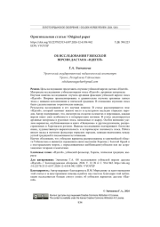 ОБ ИССЛЕДОВАНИИ УЗБЕКСКОЙ ВЕРСИИ ДАСТАНА «ИДЕГЕЙ»