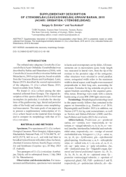SUPPLEMENTARY DESCRIPTION OF CTENOBELBA (CAUCASIOBELBA) URHANI BARAN, 2015  (ACARI: ORIBATIDA: CTENOBELBIDAE)