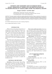FAUNISTIC AND TAXONOMIC DATA ON ORIBATID MITES (ACARI: ORIBATIDA) OF TAIWAN, WITH AN IDENTIFICATION KEY TO KNOWN SPECIES OF PERGALUMNA FROM THE ORIENTAL REGION