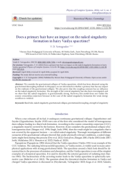 DOES A PRIMARY HAIR HAVE AN IMPACT ON THE NAKED SINGULARITY FORMATION IN HAIRY VAIDYA SPACETIME?