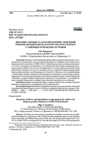 ДИНАМИКА ПРОМЫСЛА И РАСПРЕДЕЛЕНИЕ СКОПЛЕНИЙ ТИХООКЕАНСКОЙ НАВАГИ ELEGINUS GRACILIS (TILESIUS) У СЕВЕРНЫХ КУРИЛЬСКИХ ОСТРОВОВ