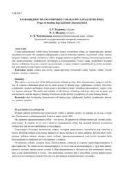РАЗНОВИДНОСТИ ОХОТНИЧЬИХ СОБАК И ИХ ХАРАКТЕРИСТИКА