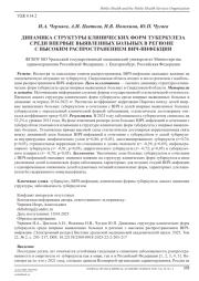 ДИНАМИКА СТРУКТУРЫ КЛИНИЧЕСКИХ ФОРМ ТУБЕРКУЛЕЗА СРЕДИ ВПЕРВЫЕ ВЫЯВЛЕННЫХ БОЛЬНЫХ В РЕГИОНЕ С ВЫСОКИМ РАСПРОСТРАНЕНИЕМ ВИЧ-ИНФЕКЦИИ