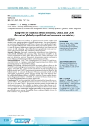 RESPONSE OF FINANCIAL STRESS IN RUSSIA, CHINA, AND USA: THE ROLE OF GLOBAL GEOPOLITICAL AND ECONOMIC UNCERTAINTY