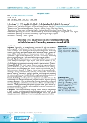 INCOME-LEVEL ANALYSIS OF MONEY DEMAND STABILITY IN SUB-SAHARAN AFRICA USING CROSS-SECTIONAL ARDL