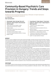 Community-Based Psychiatric Care Provision in Hungary: Trends and Steps towards Progress