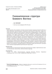Геополитическая структура Ближнего Востока