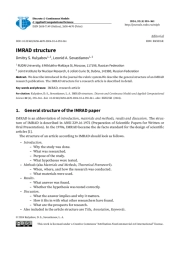 IMRAD structure