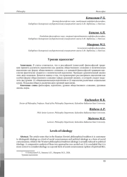 УРОВНИ ИДЕОЛОГИИ