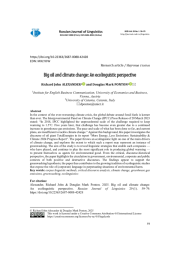 Большая нефть и изменение климата: эколингвистический аспект
