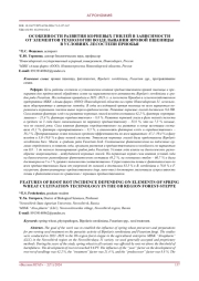 Особенности развития корневых гнилей в зависимости от элементов технологии возделывания яровой пшеницы в условиях Лесостепи Приобья