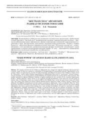 “ЖЕСТКАЯ СИЛА” АФГАНСКИХ РАДИКАЛ-ИСЛАМИСТОВ В АЗИИ