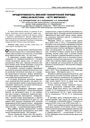 Продуктивность мясной тонкорунной породы овец Казахстана - «ЕТТ1 МЕРИНОС»