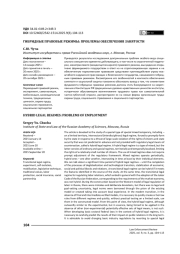 Гибридные правовые режимы: проблемы обеспечения занятости