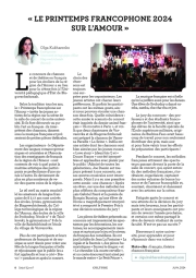 « LE PRINTEMPS FRANCOPHONE 2024 SUR L’AMOUR »