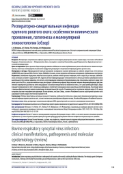 Респираторно-синцитиальная инфекция крупного рогатого скота: особенности клинического проявления, патогенеза и молекулярной эпизоотологии (обзор)