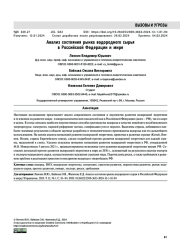 АНАЛИЗ СОСТОЯНИЯ РЫНКА ВОДОРОДНОГО СЫРЬЯ В РОССИЙСКОЙ ФЕДЕРАЦИИ И МИРЕ